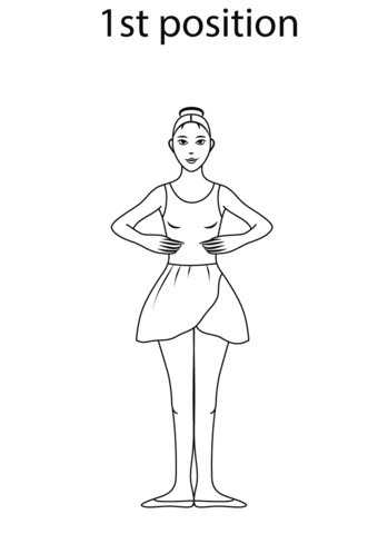 Ballet 1St Position Coloring Page